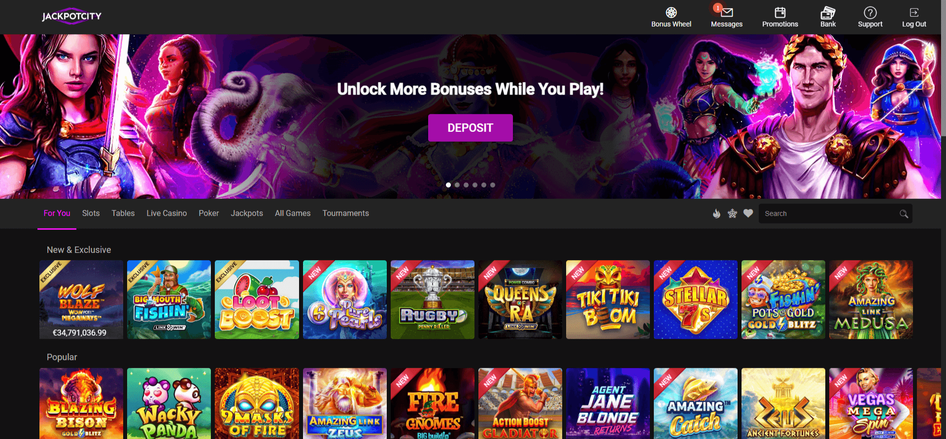 n1 bet casino homepage