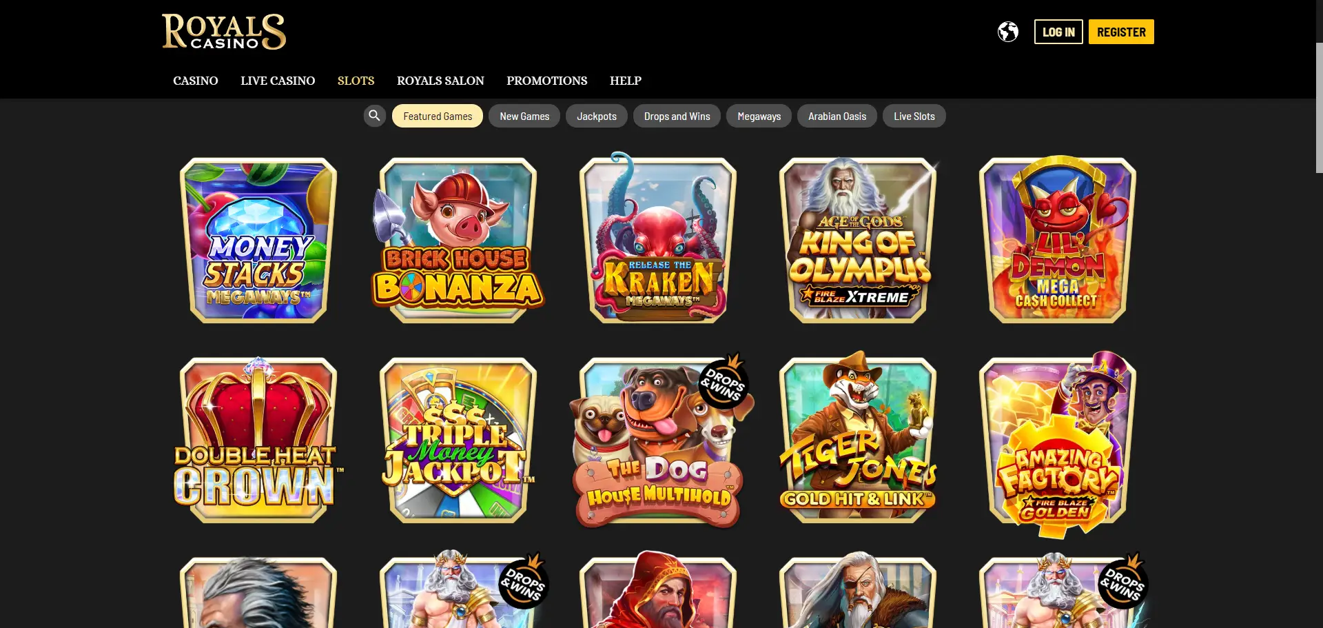 royals casino games slots