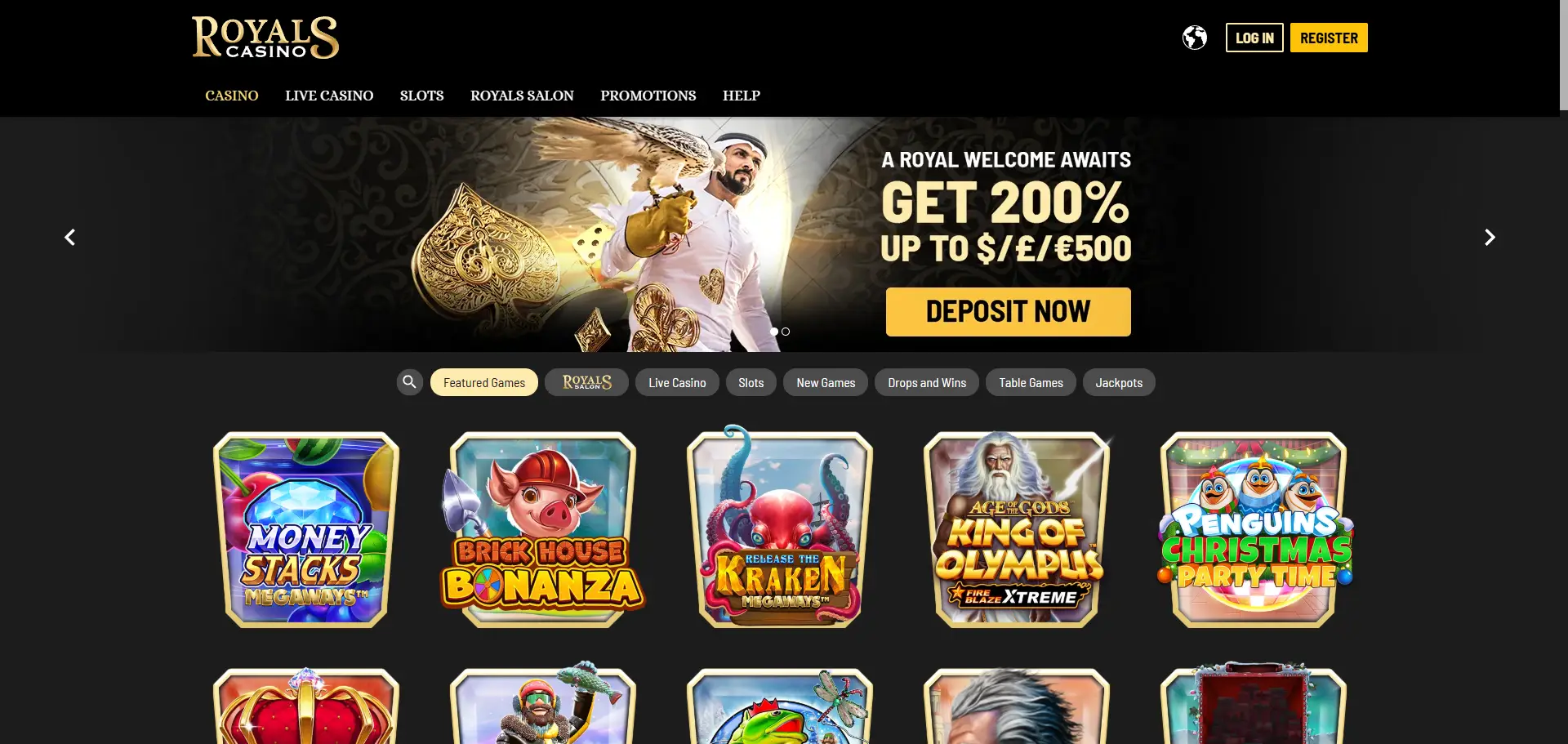 royals casino homepage